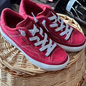 Skechers Women's Red and White Sneakers